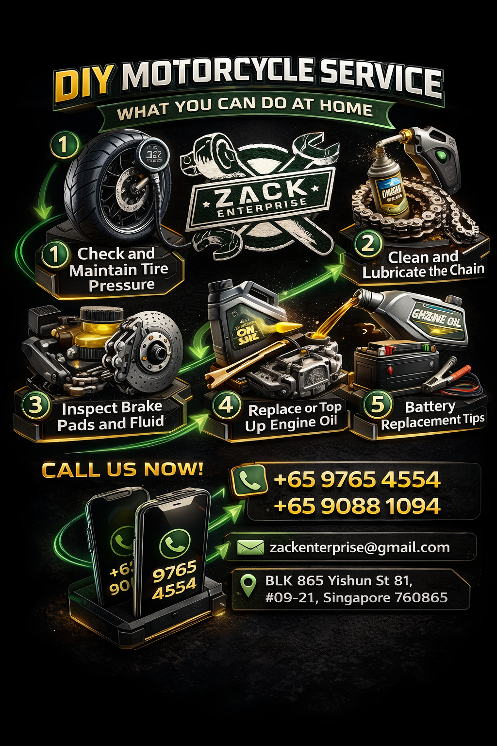 Signs Your Motorbike Needs a Brake Pad Replacement in Singapore