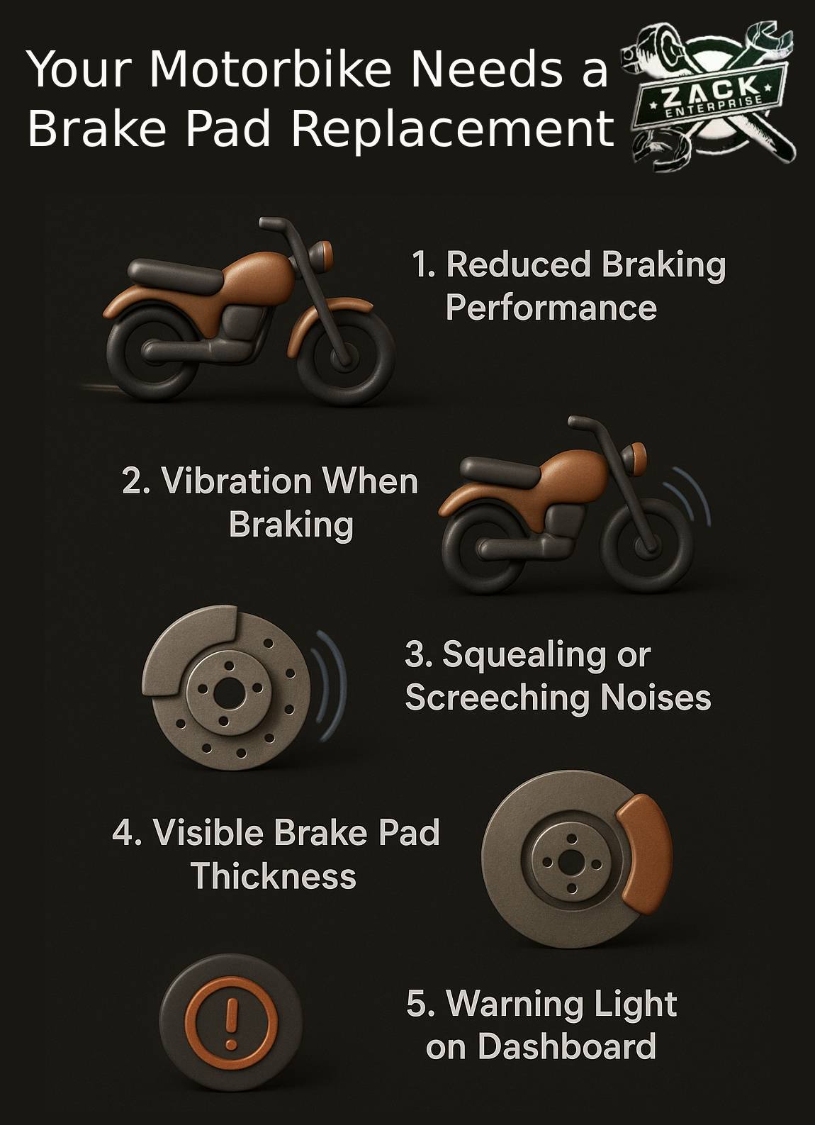 Signs Your Motorbike Needs a Brake Pad Replacement in Singapore